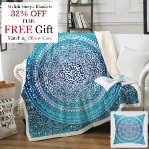 Flower Mandala - Luxurious Throw Blanket + Free Gift